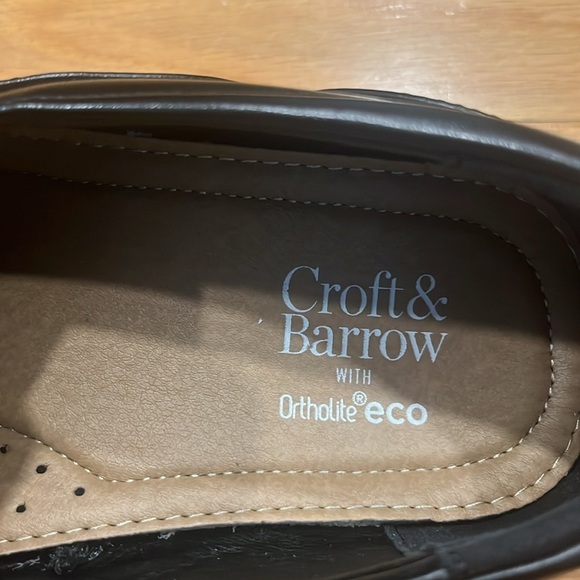 Croft& Barrow men’s ortholite eco black slip on dress shoes size 10.5 wide . main image 4